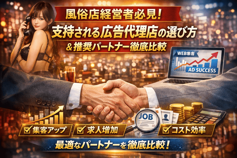 風俗店経営者必見！支持される広告代理店の選び方と推奨パートナー徹底比較